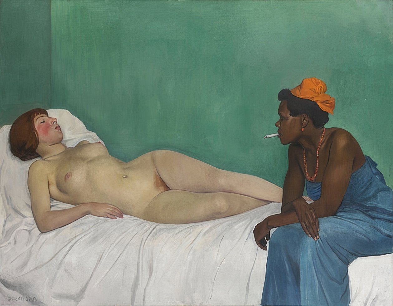 La Blanche et la Noire (De witte en de zwarte) door Felix Edouard Vallotton