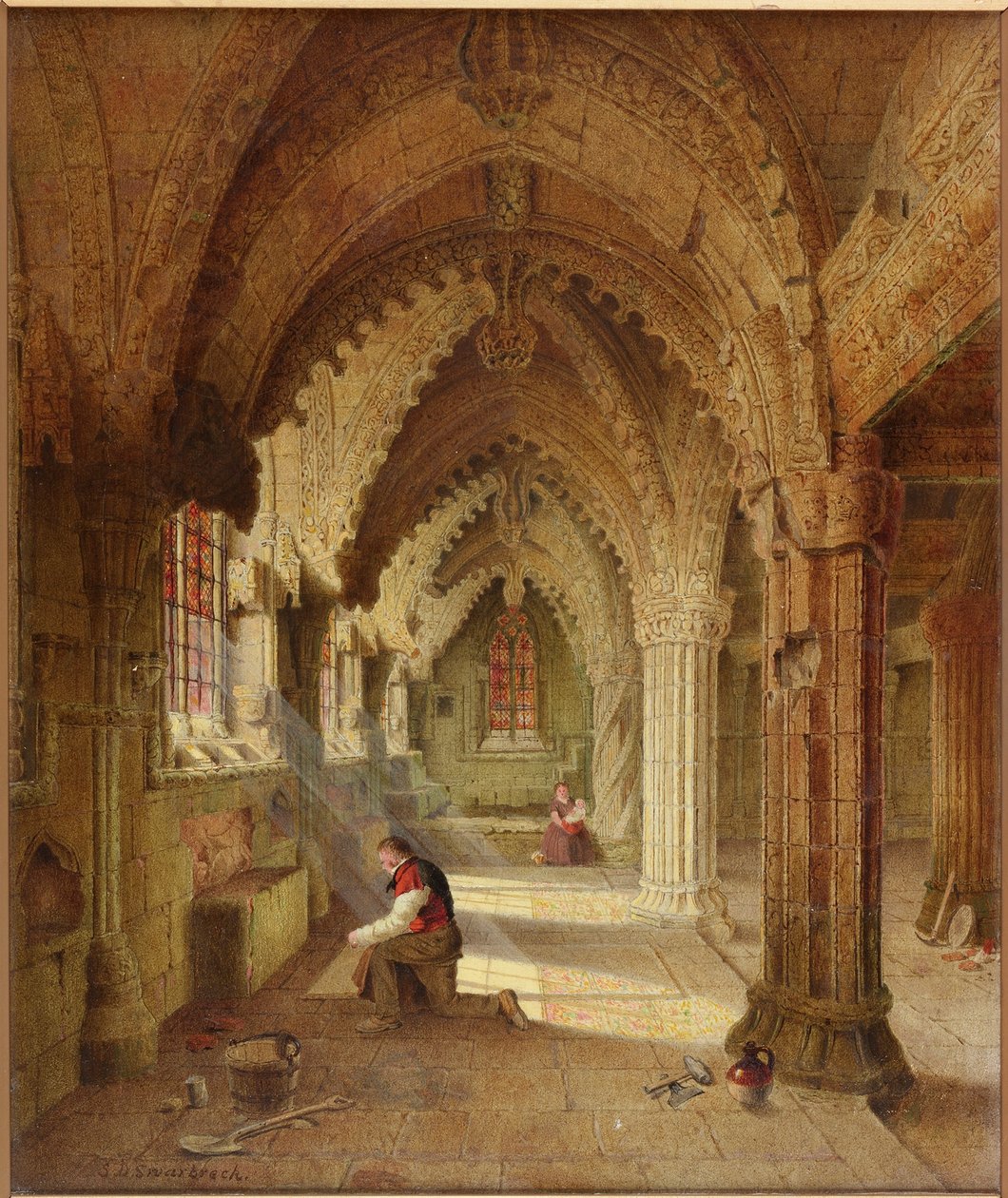 Rosslyn Chapel, ca. 1852 door Samuel Dukinfield Swarbreck