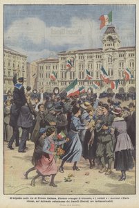 De vreugde in de straten van Italiaans Triëst