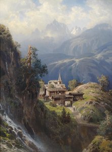 Dorp in de Berner Alpen