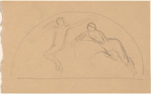 Studie van Figuren in een Lunet