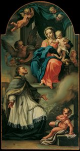 De heilige Johannes van Nepomuk ontvangt van Maria de sterrenkrans