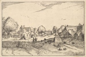 Dorpsweg, plaat 20 uit Regiunculae et Villae Aliquot Ducatus Brabantiae