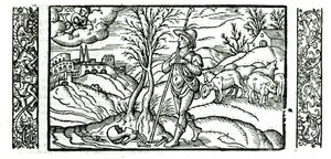 Maand januari uit een Herderskalender, 1579