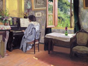 Dame aan de piano
