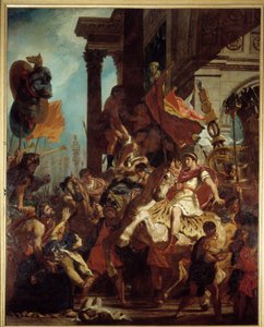 De gerechtigheid van Trajanus - Illustratie van het Vagevuur in La Divina Commedia door Dante Alighieri