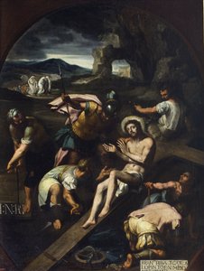 Christus aan het kruis genageld