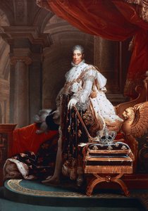 Portret van Karel X in heilige gewaden van Bourbon, Graaf van Artois (Versailles)