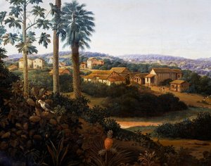 Serinhaem dorp in Brazilië of Het huis van een suikerrietplanter in Brazilië