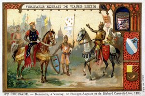 Ontmoeting in Vézelay van Philippe Auguste en Richard Leeuwenhart
