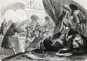 De slachting van het leger van de Janitsaren in 1826 door Sultan Mahmoud II, Constantinopel