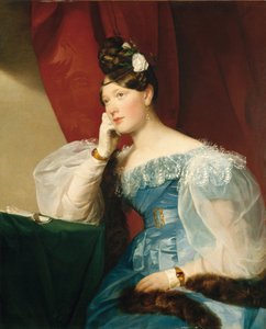 Portret van Julie von Woyna, geboren Freiin von Krieg-Hochfelden, later Benedek (1811-1895), door Amerling, Friedrich Ritter von (1803-1887)