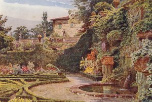 Italiaanse tuinen: Het Palazzo vanaf de Parterre, Villa Palmieri