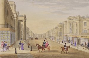 Regent Street, kijkend naar het noorden vanaf Hanover Street, c.1830