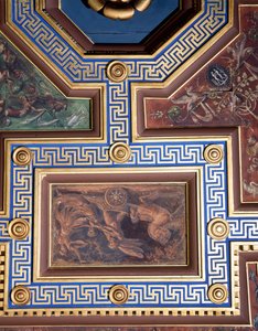 De Sala delle Nozze di Alessandro e Rossana detail van de plafonddecoratie (detail)