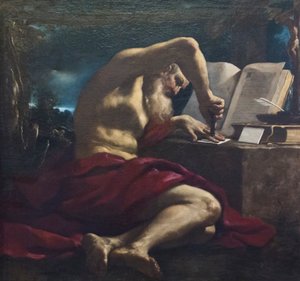 Sint Lucas, Guercino en atelier