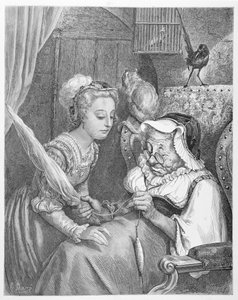 De Prinses en Fee Spite, gegraveerd door Stephane Pannemaker (1847-1930) 1861
