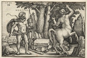 De werken van Hercules: Hercules schiet Nessus neer, 1542