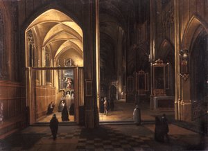 Het Interieur van een Gotische Kerk