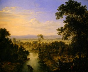 Panoramisch Landschap met een Rivier