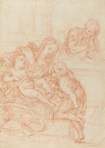 Madonna en Kind met Heiligen Johannes en Jozef [recto]