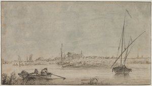 Uitzicht op Dordrecht vanaf de Rivier, 1775-1815