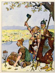 Het verhaal van de Elzas vertelt de kinderen; De Germanen zien de Elzas aan de andere kant van de Rijn