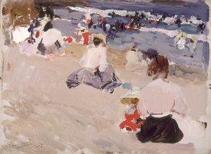 Mensen Zittend op het Strand