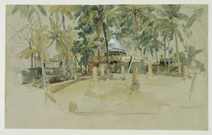 Boeddhistische tempel op Ceylon (Sri Lanka)