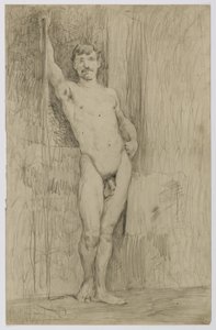 Zonder titel (Studie van staand mannelijk naakt)