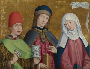 Heiligen Cosmas en Damianus en de Maagd Het Liesborn Altaarstuk, ca. 1470-1480