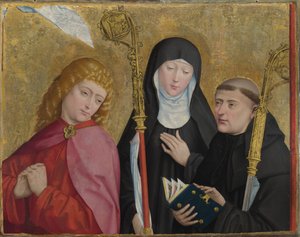 Heiligen Johannes de Evangelist, Scholastica en Benedictus Het Liesborn altaarstuk, ca. 1470-1480