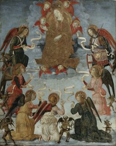 Maagd in Glorie omringd door Zeven Aartsengelen, c.1490-1500