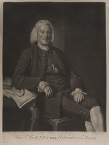 Portret van John Ellicott F.R.S. (gravure)