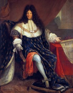 Lodewijk XIV (1638-1715) Franse koning in 1643-1715 toont het koninklijk Huis van Saint Cyr
