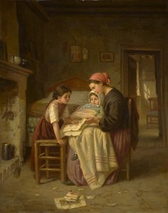 Het zieke kind, c.1870-75