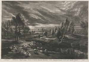 Landschap met Herder die Fluit Speelt