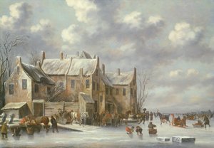 Winterscène met uitzicht op Medemblik