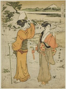Enoshima, uit de serie "Mount Fuji in de Vier Seizoenen (Shiki no Fuji)"