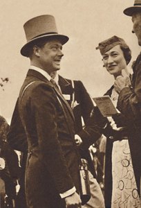 Ascot, juni 1935 - Koning Edward, toen prins van Wales, met mevrouw Simpson, 1937