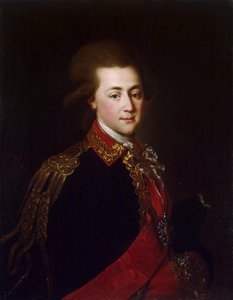 Portret van de paleis-adjudant Alexander Lanskoy, de favoriet van Catharina II, 1784