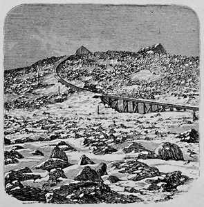 Het depot en het topstation, Mount Washington, 1883