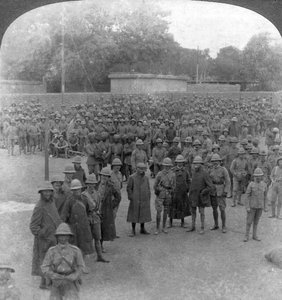 De militaire manoeuvres van Rawalpindi, India, 1906