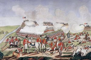 Anglo-Amerikaanse Oorlog van 1812 (Tweede Onafhankelijkheidsoorlog): Dood van generaal Edward Pakenham (1778-1815) tijdens de Slag bij New Orleans (Louisiana, VS)