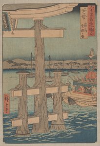 Scène bij het Itsukushima-heiligdom, Aki-provincie