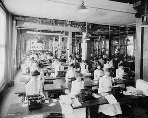 Typafdeling, National Cash Register, Dayton, Ohio, 1902