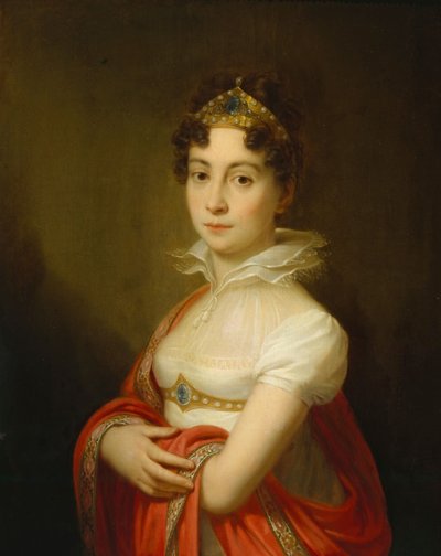 "Jeugdportret van keizerin Maria Ludovica (1787-1816) met diadeem". door Johann Baptist von Lampi the Elder