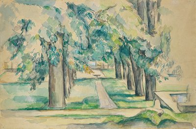 Laan van Kastanjebomen bij de Jas de Bouffan door Paul Cézanne