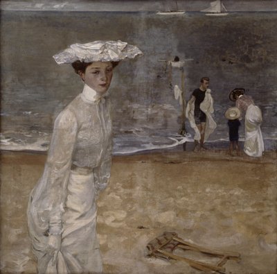 Op het strand door Raoul Du Gardier