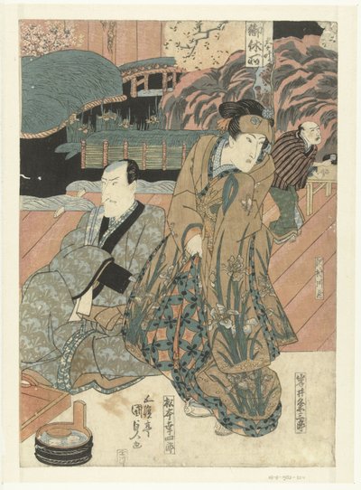 Acteurs op toneel door Utagawa Kunisada (I)